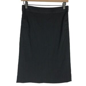 BCBGMAXAZRIA Pencil Skirt Fitted Minimalist Capsule Wardrobe Herringbone Size 0